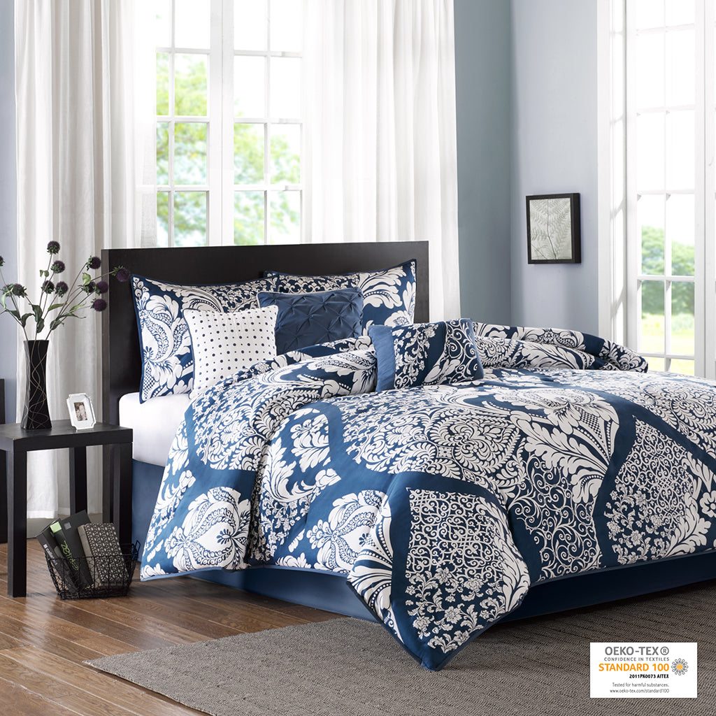 Vienna 7 Piece Cotton Printed Comforter Set
