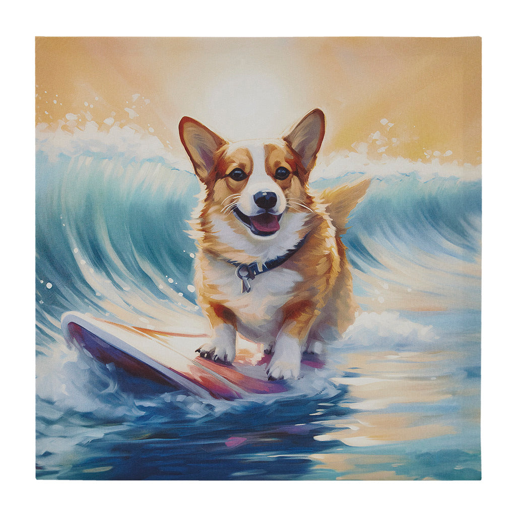 Beach Dogs Frenchie Canvas Wall Art