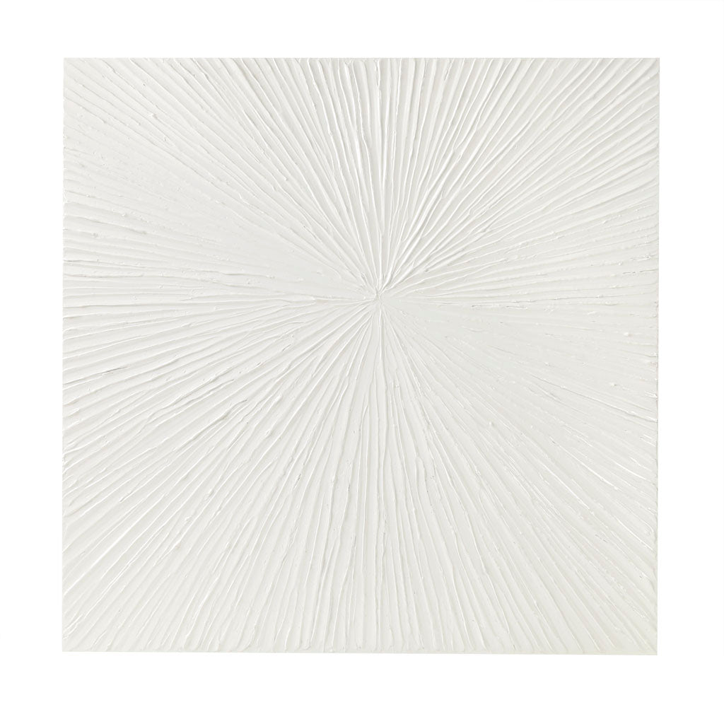 Sunburst White Framed Blue Agate Shadowbox Wall Decor Panel