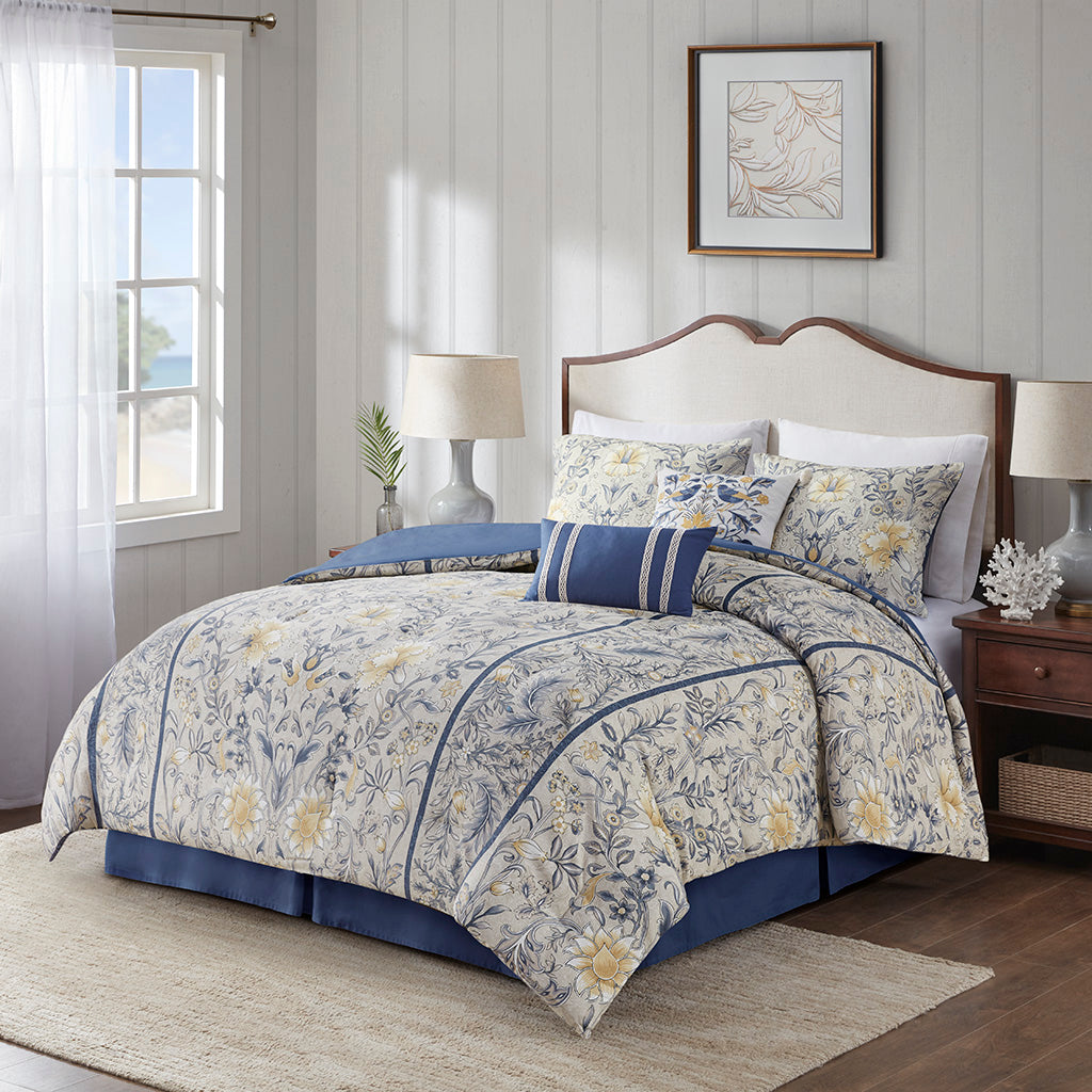 Livia Cotton Printed 6 Piece Comforter Set