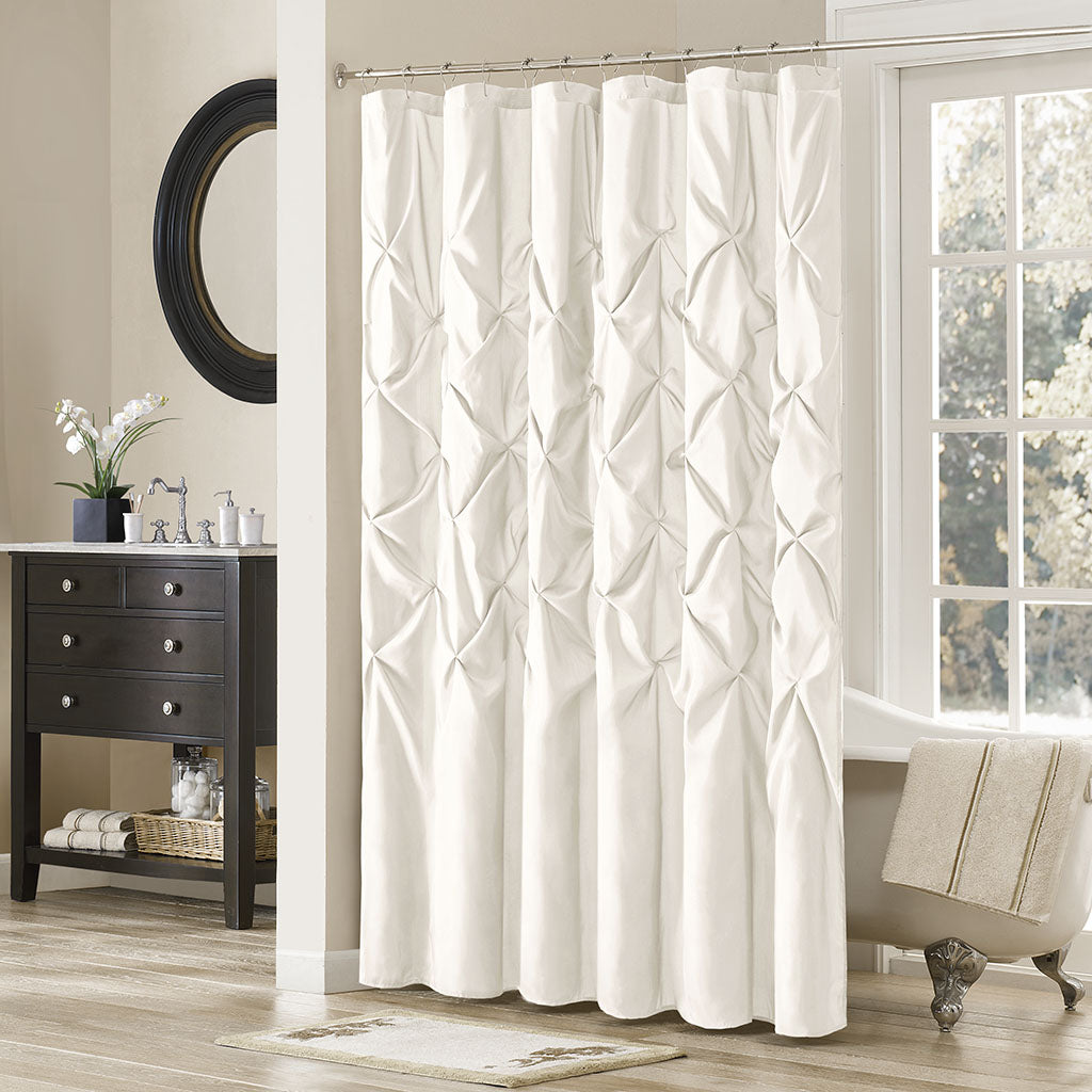 Laurel 100% Cotton  Floral Printed Shower Curtain