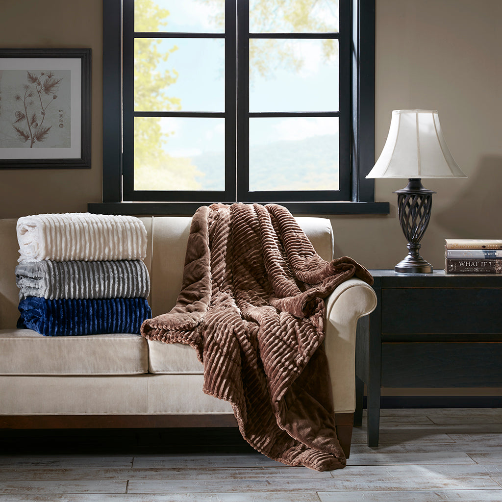 Parker Waffle Knit Chenille Throw