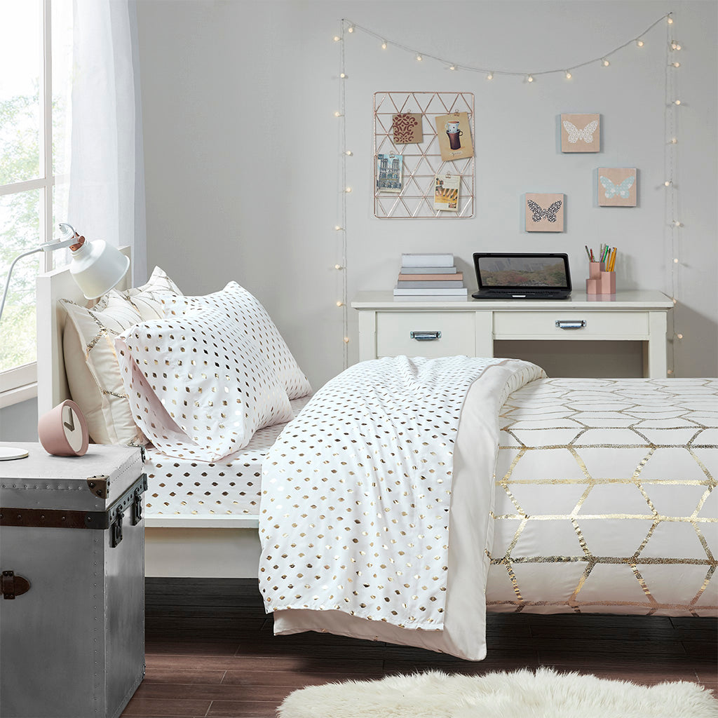 Metallic Dot Printed Sheet Set