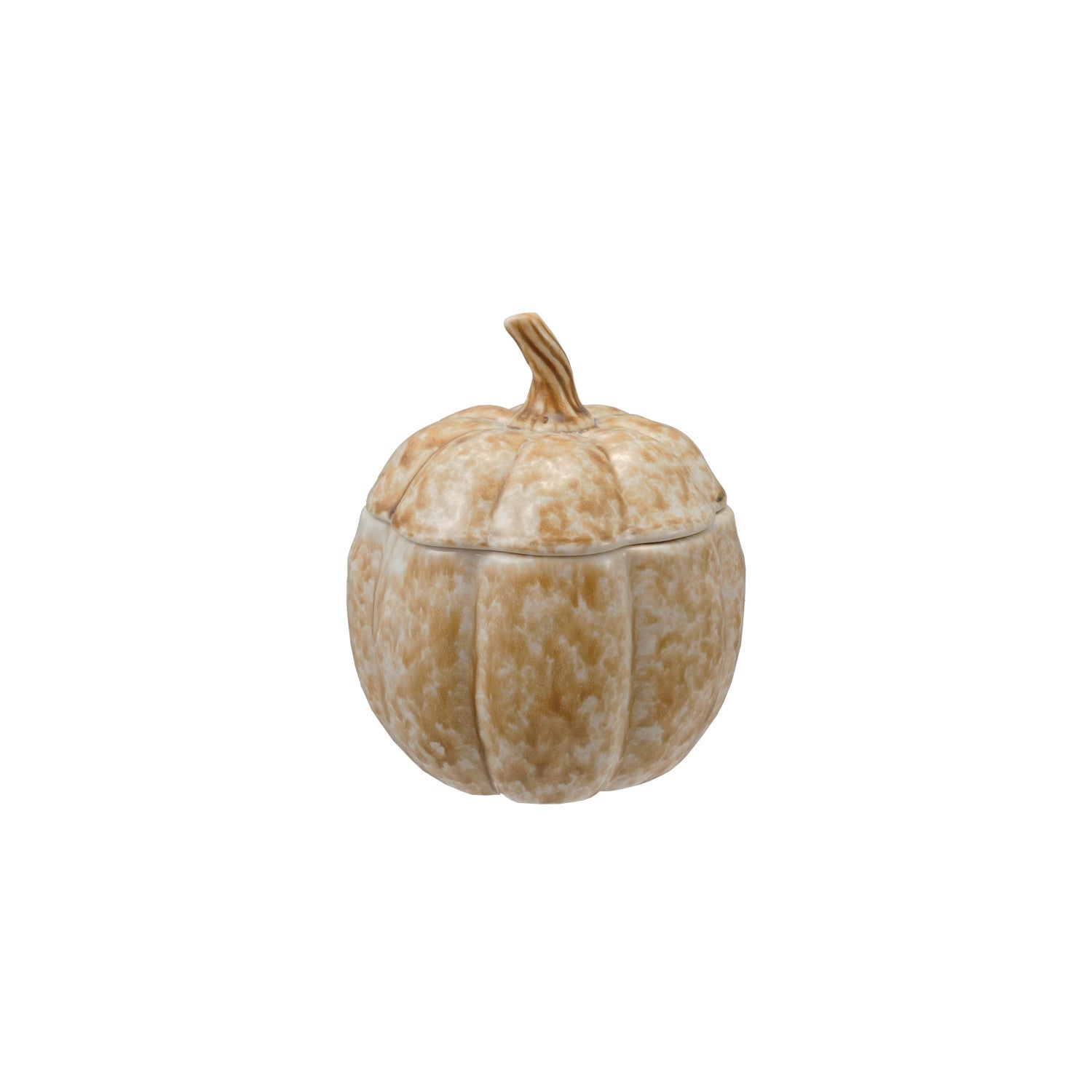 Stoneware Pumpkin Container
