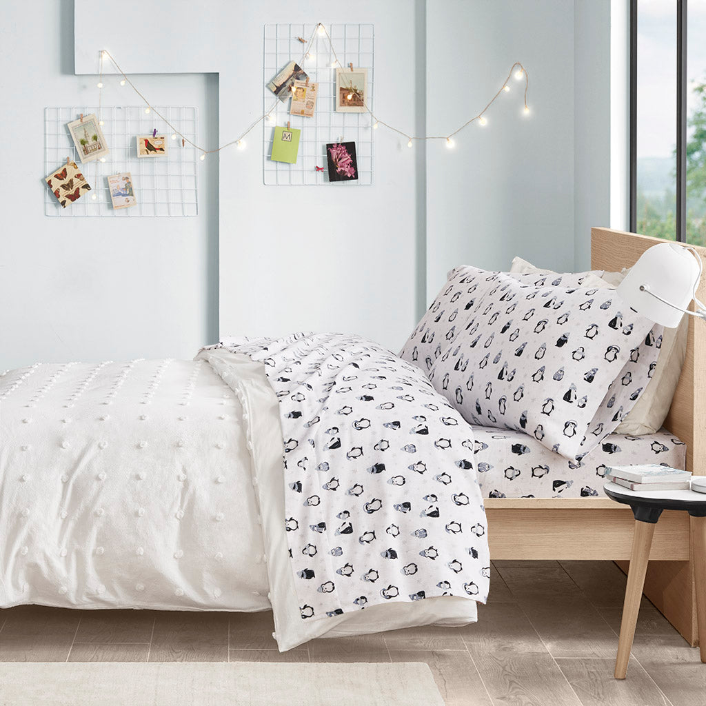 Cozy Soft Cotton Flannel Printed Sheet Set