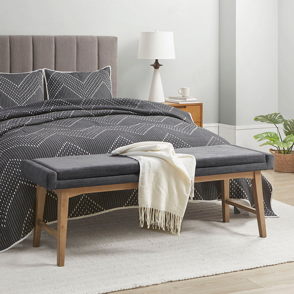 April Accent Bench with Storage and Upholstered Cushion