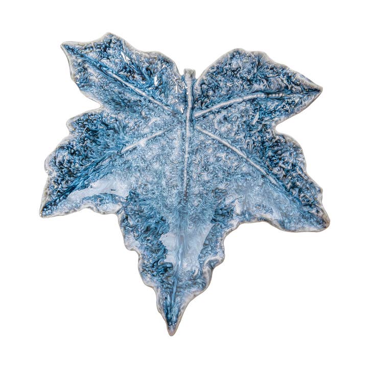 Blue Harvest Maple Leaf Plate