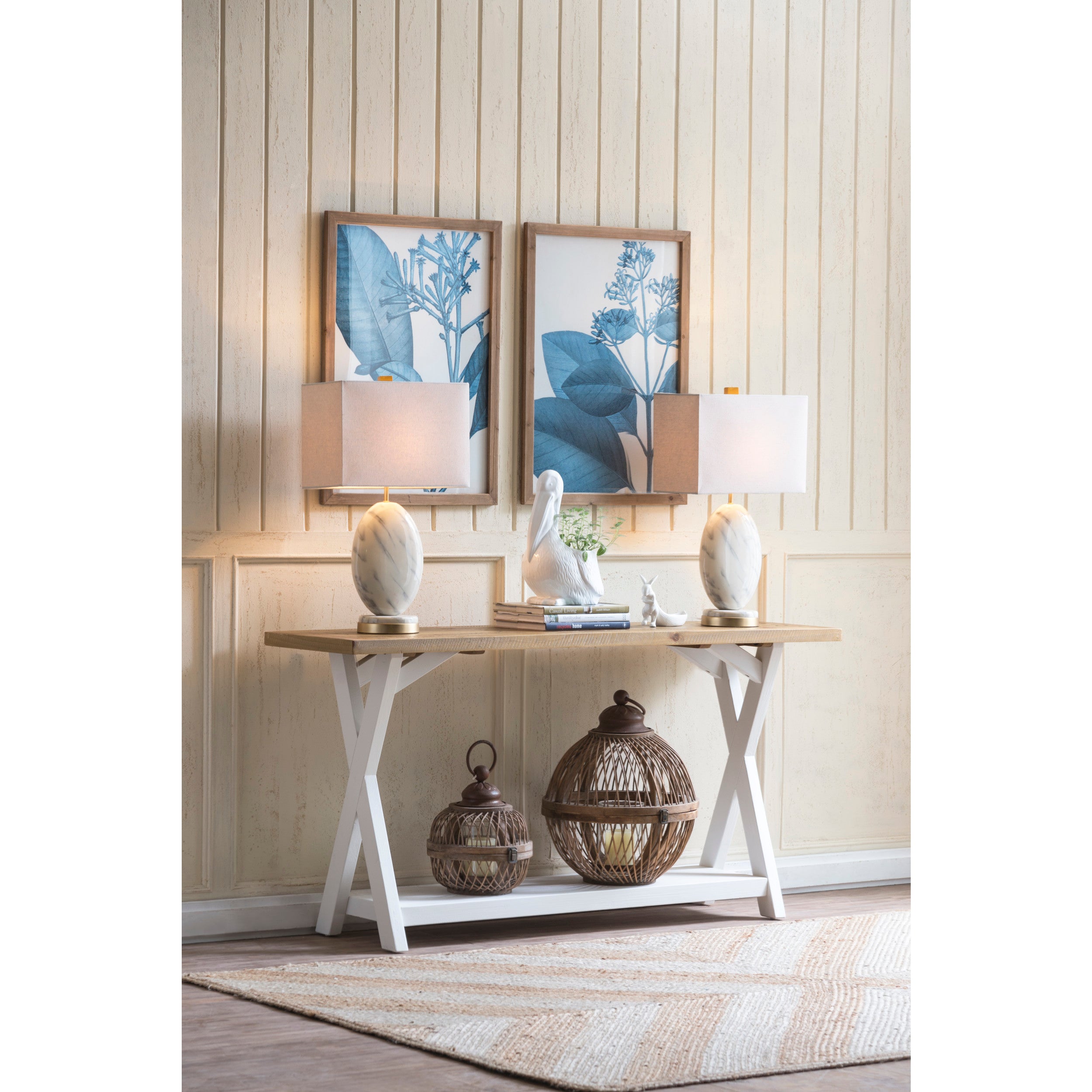 White Ceramic Pelican Planter