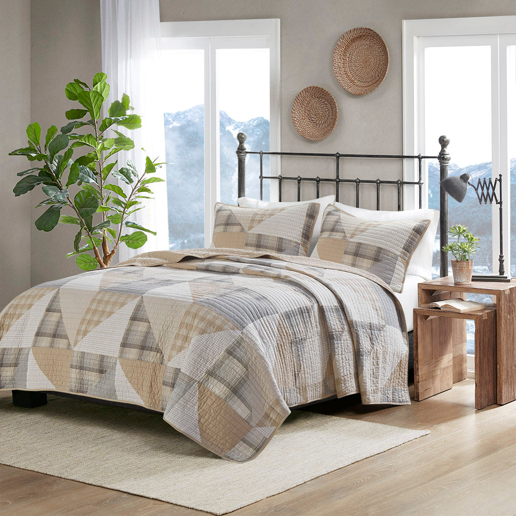 Olsen Olsen 3 Piece Oversized Cotton Quilt Set