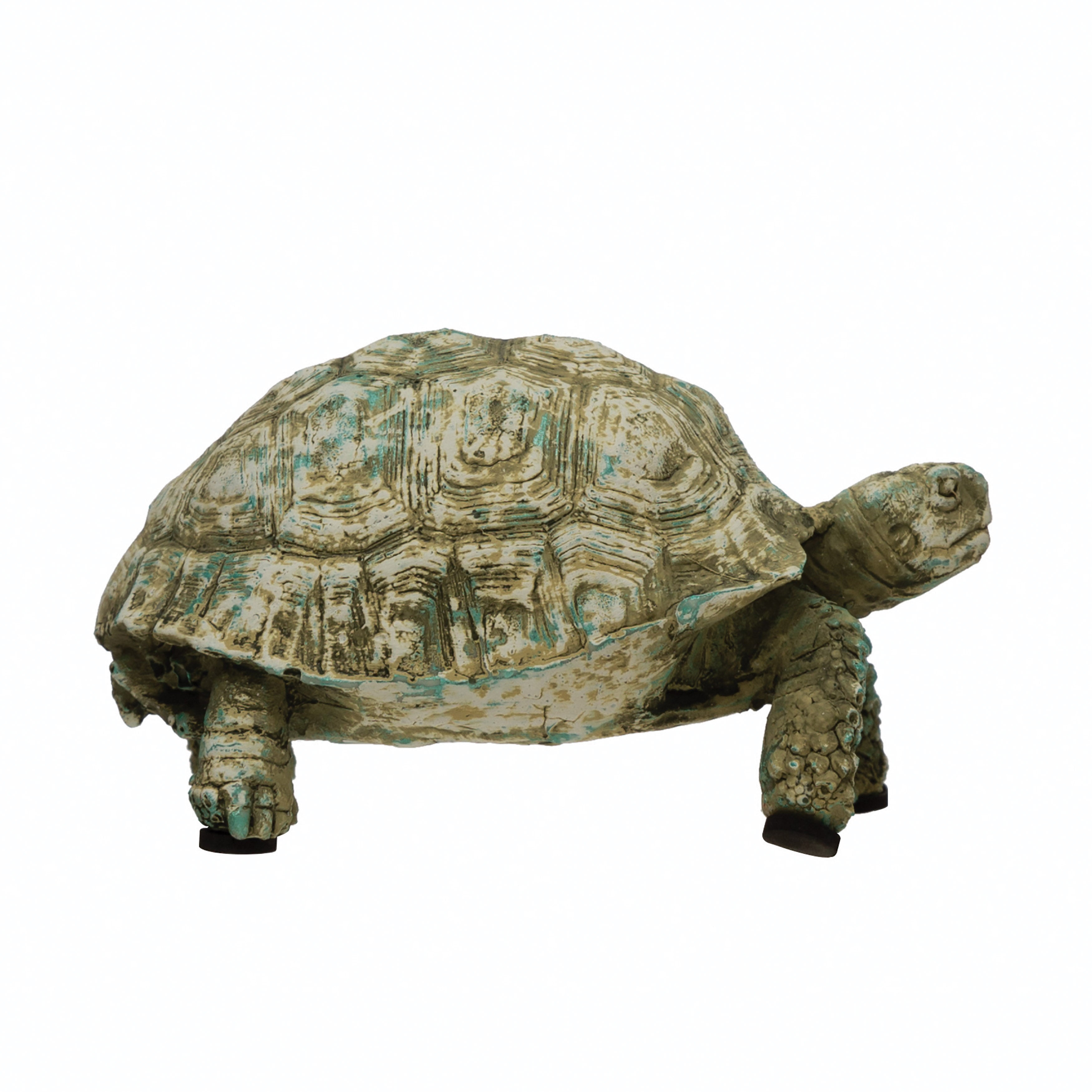 Distressed Verdigris Resin Turtle