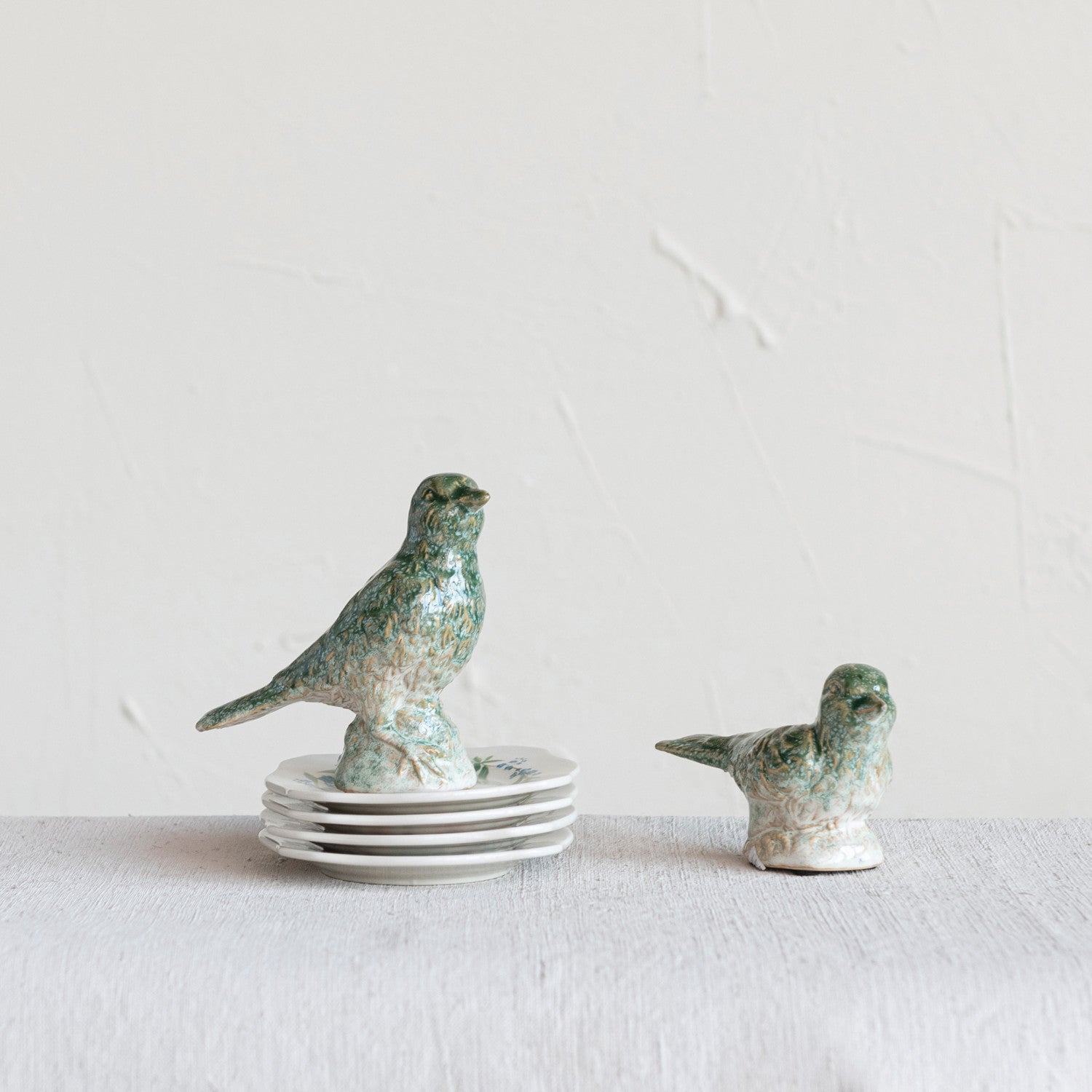 Debossed Stoneware Bird (S/2)