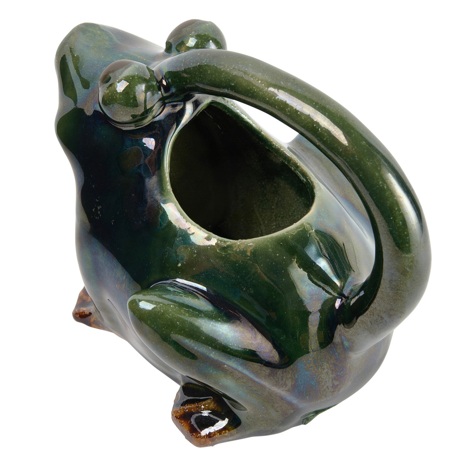 Frog Stoneware Watering Pitcher