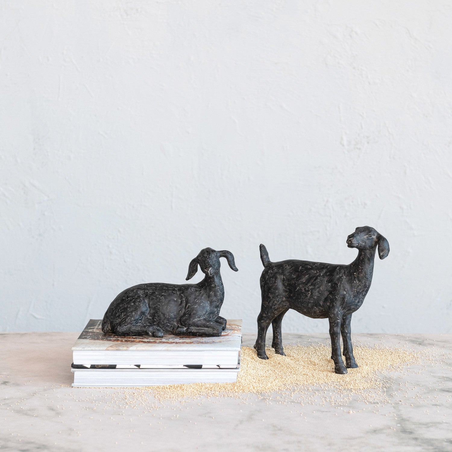 Distressed Laying Goat Accent