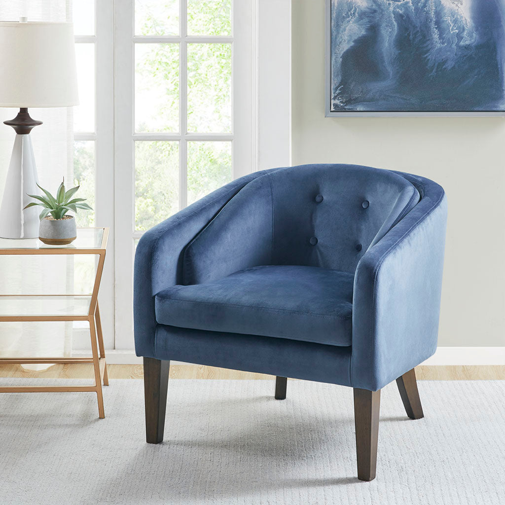 Ian Spindle Accent Armchair with Removable Back Pillow
