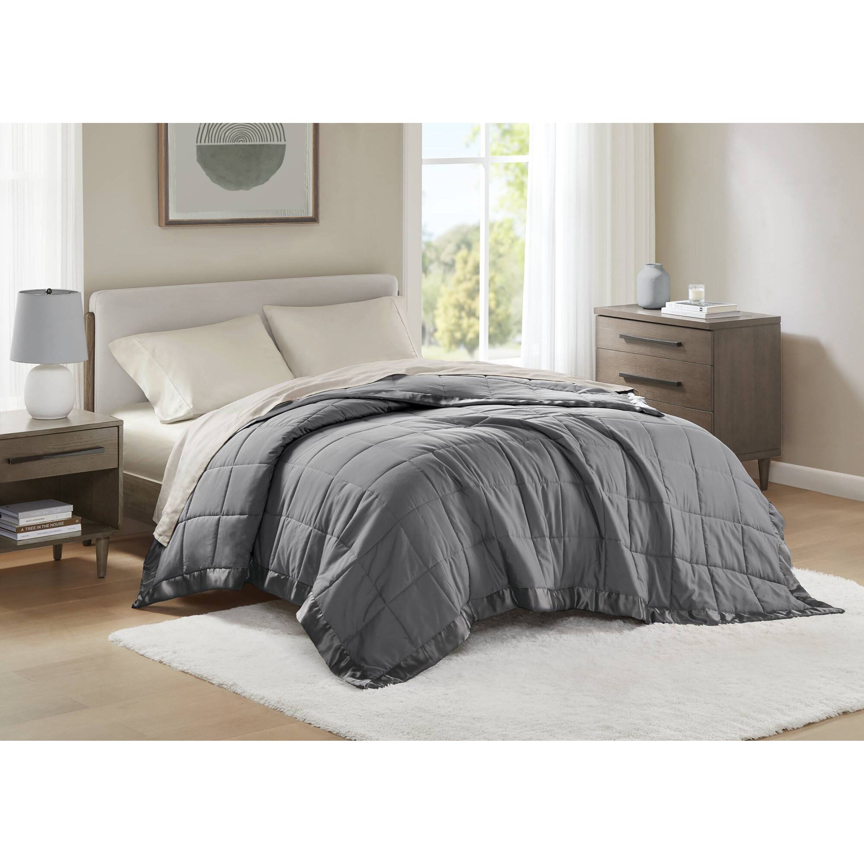 Windom Lightweight Down Alternative Blanket with Satin Trim