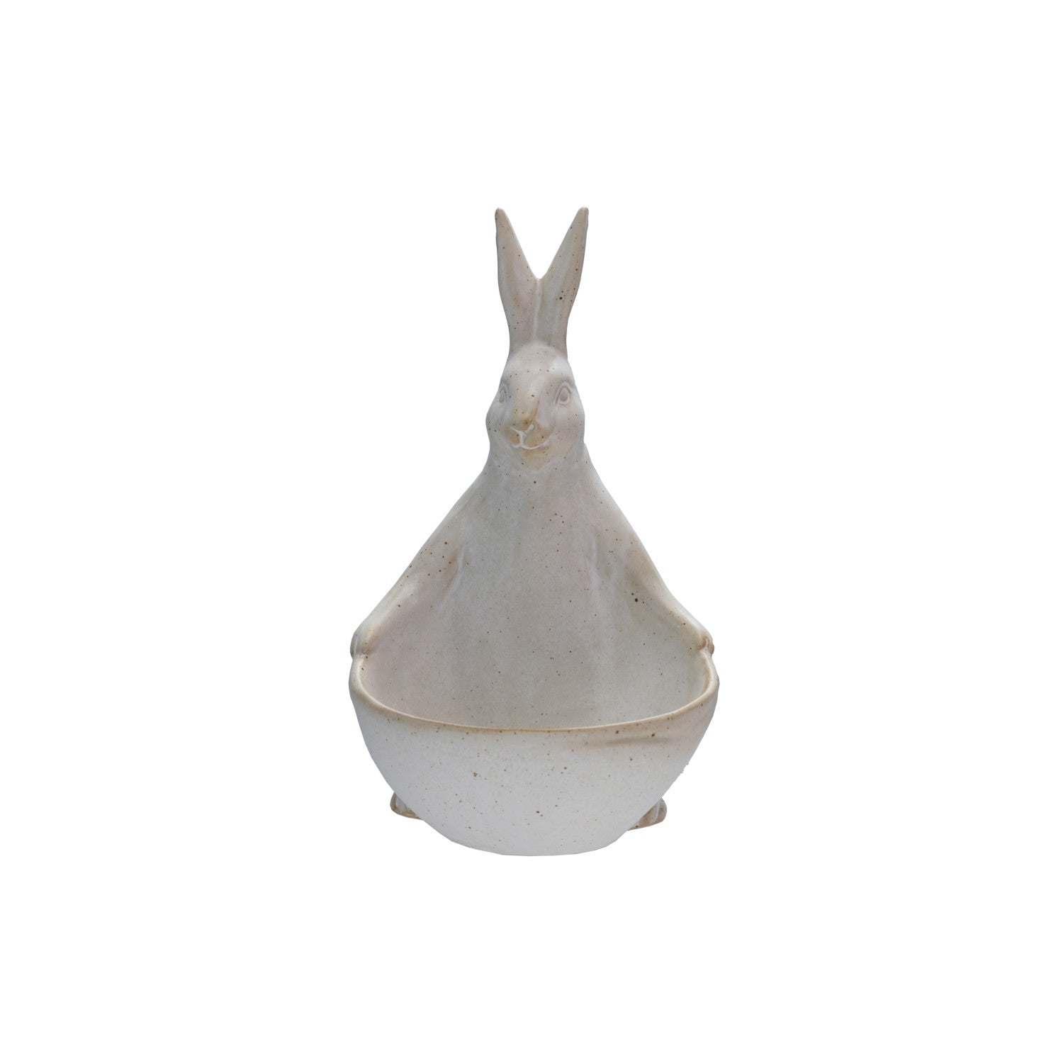 Stoneware Rabbit w Bowl