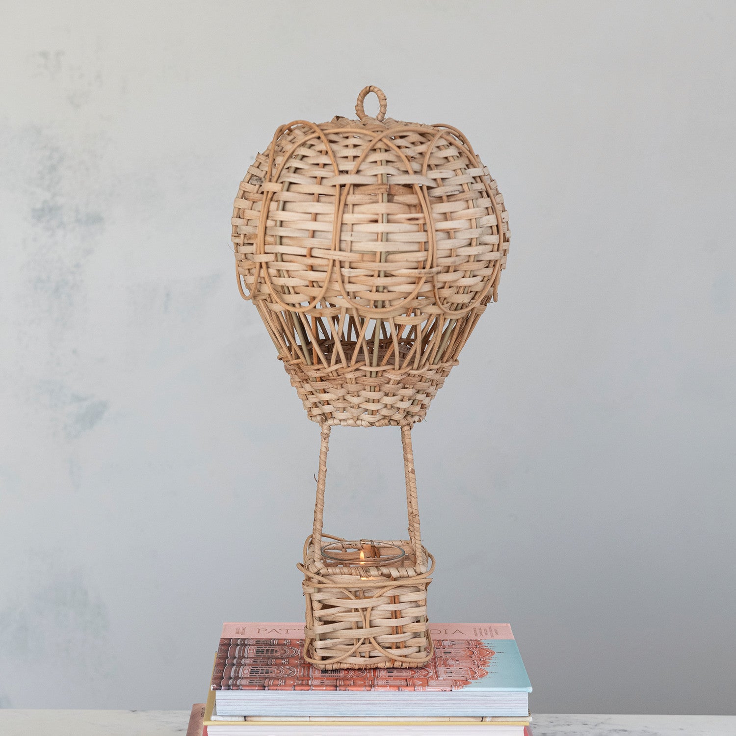 Rattan Hot Air Balloon Tealight Holder