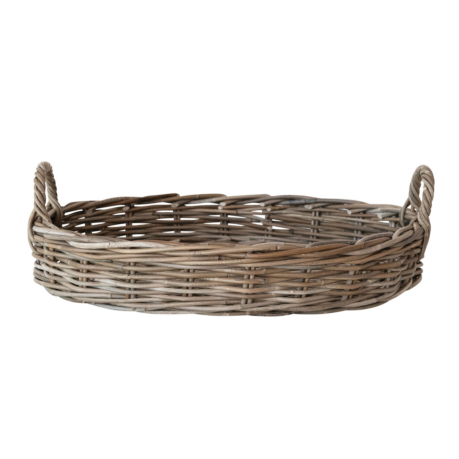 Grey Washed Rattan Tray
