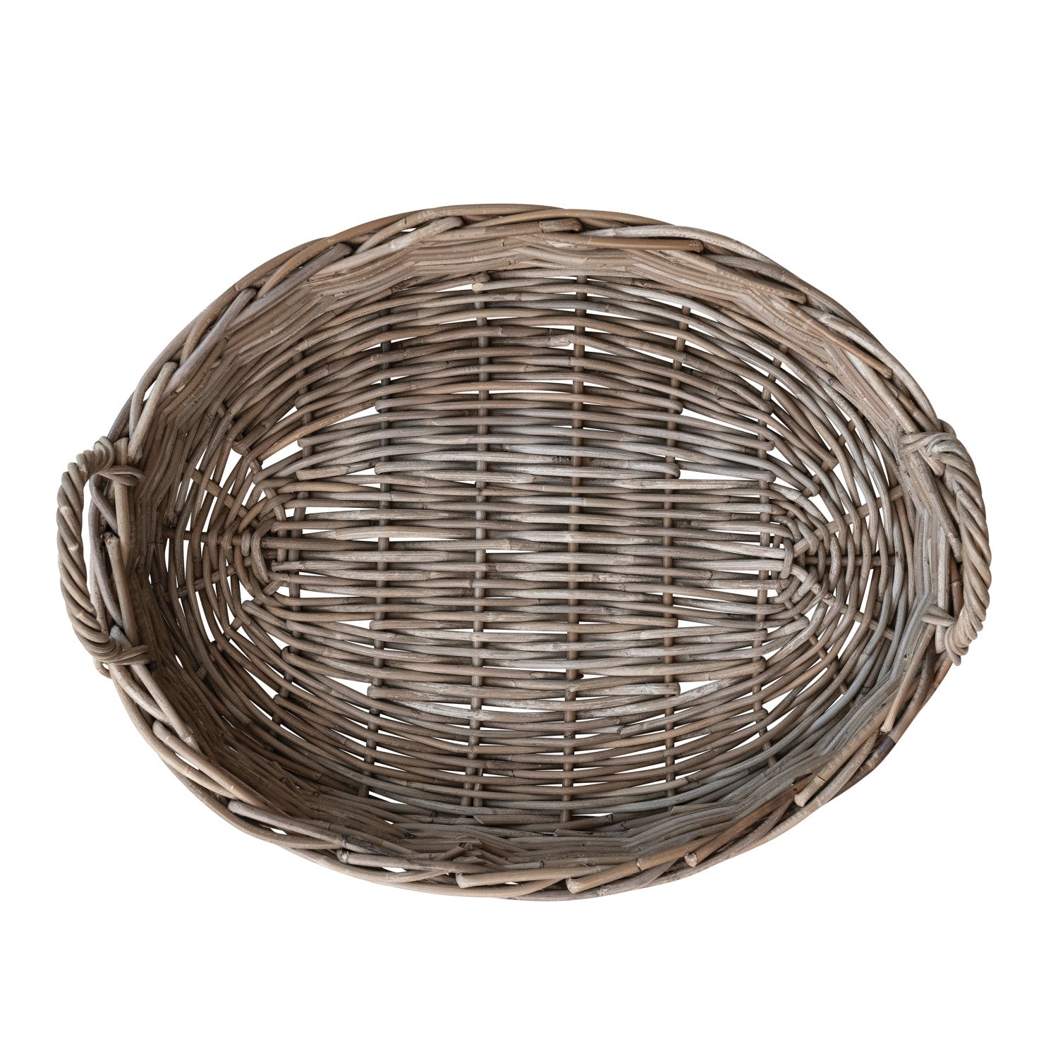 Grey Washed Rattan Tray