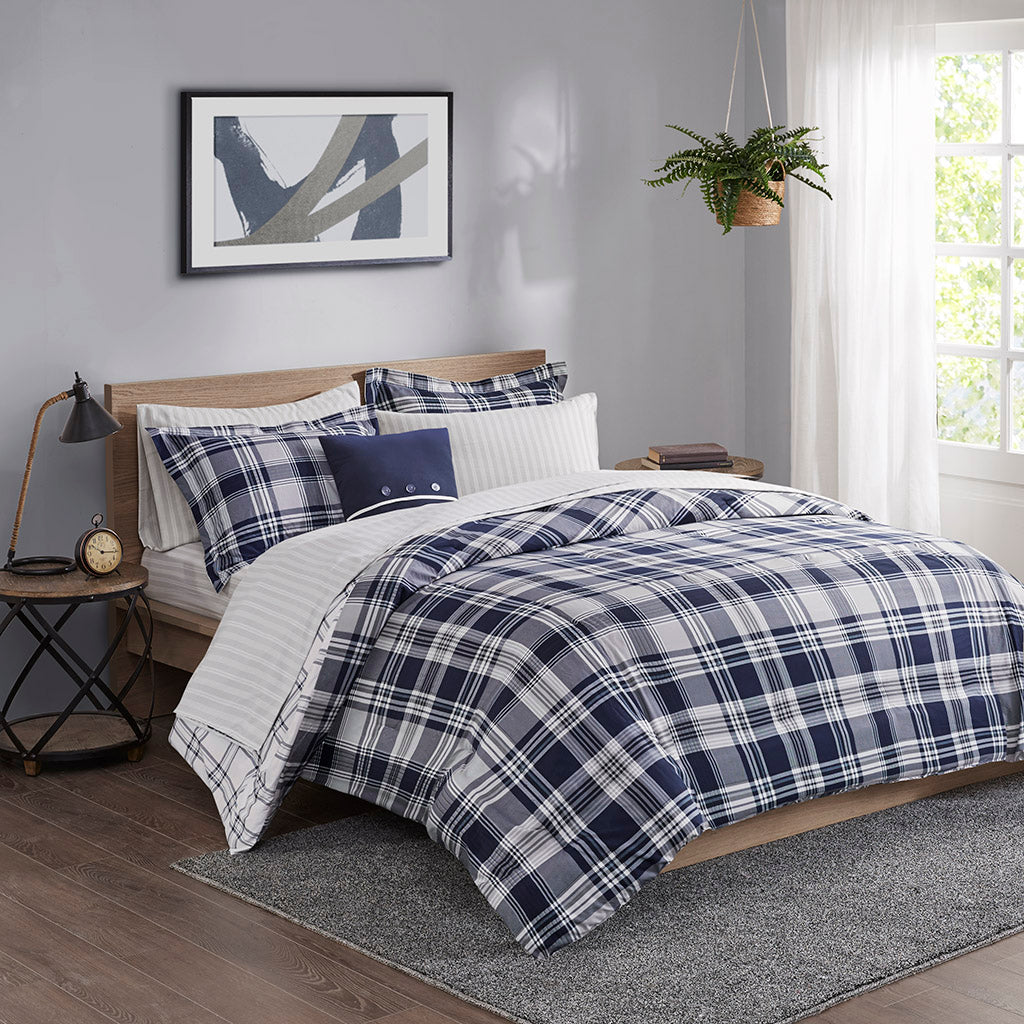 Patrick 7 Piece Comforter Set with Cotton Bed Sheets