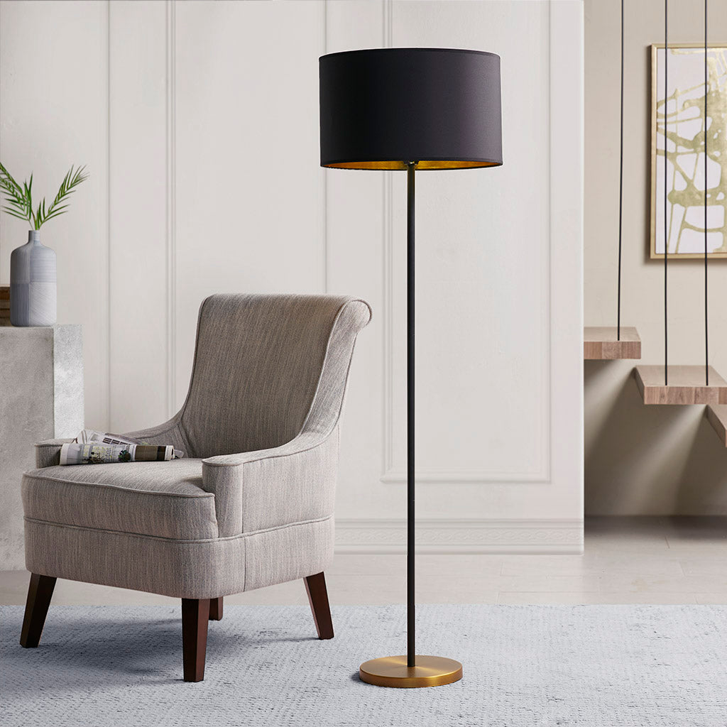 Hunts Metal Bamboo Floor Lamp 60"H