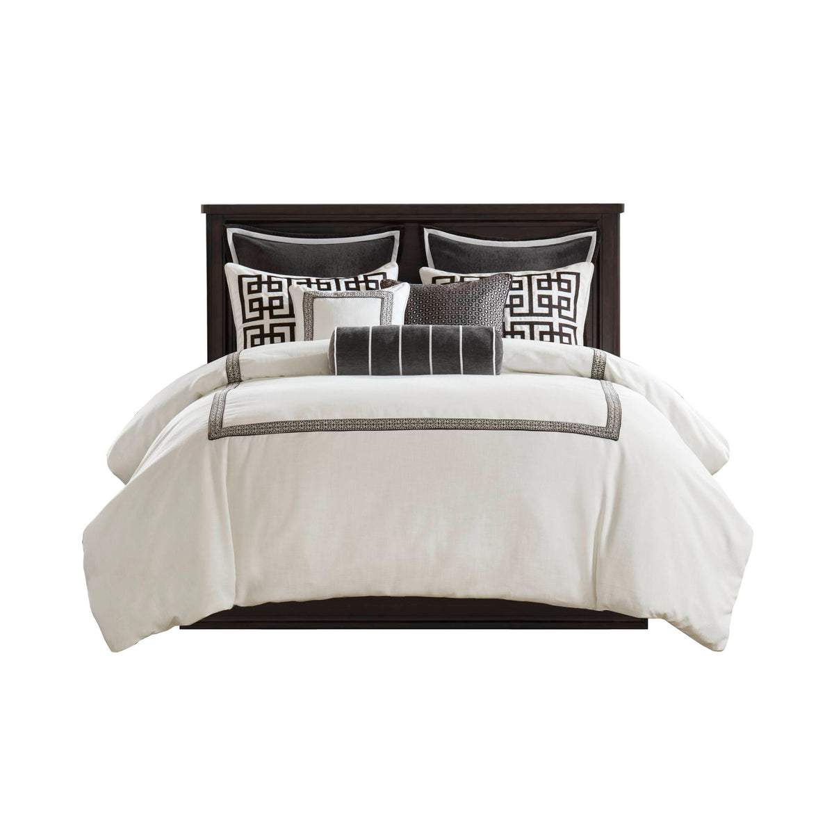 Embroidery Oversized Duvet Style Comforter Set