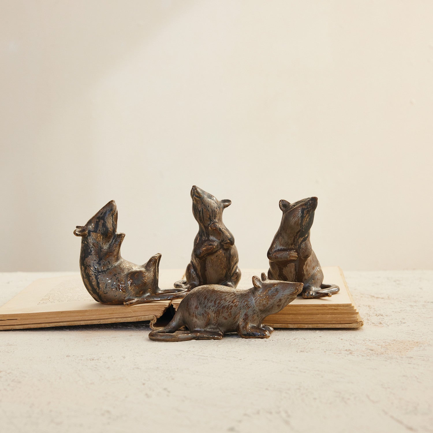Stoneware Rat (S/4)