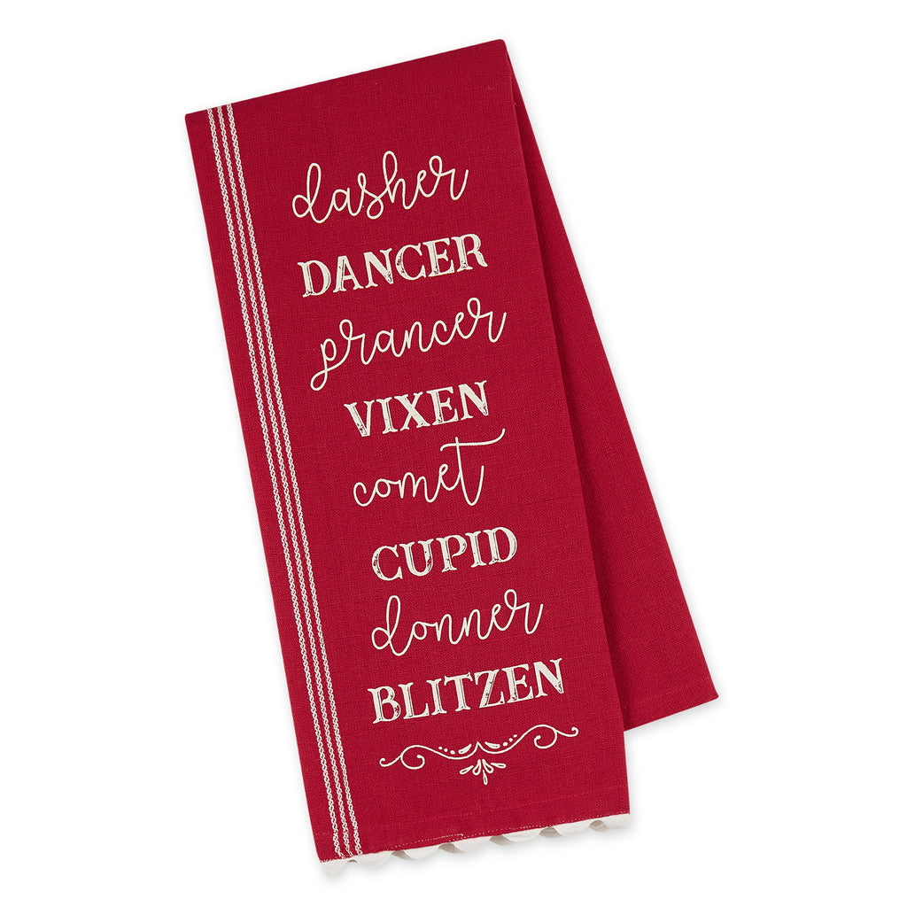 Reindeer Lineup Dishtowel