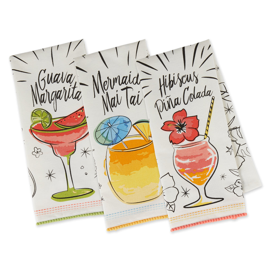 Tropical Sips Recipe Dishtowel