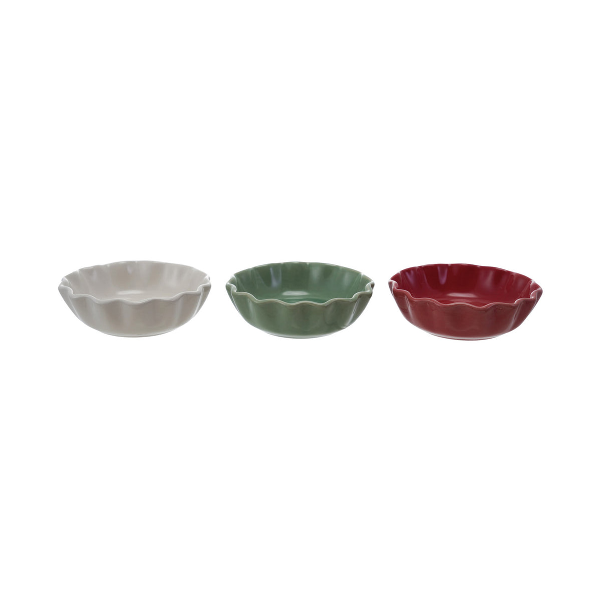 4" Rd Stoneware Bowl w Scalloped Edge