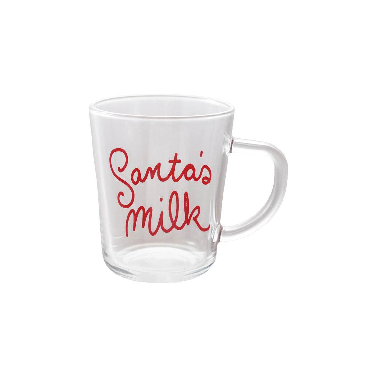 Heavy Santa's Milk Glass Mug