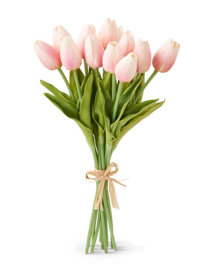 Real Touch Tulip Bundle - 13.5" Pink