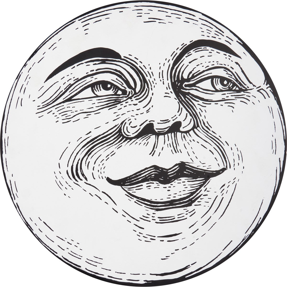 Rustic Man In The Moon Wood Wall Art