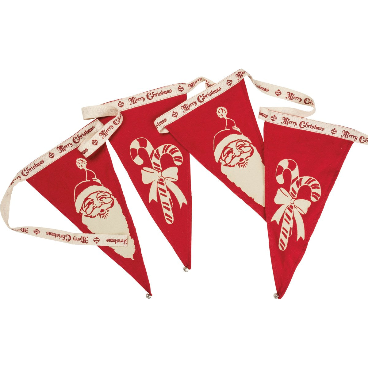 Vintage Santa Fabric Banner