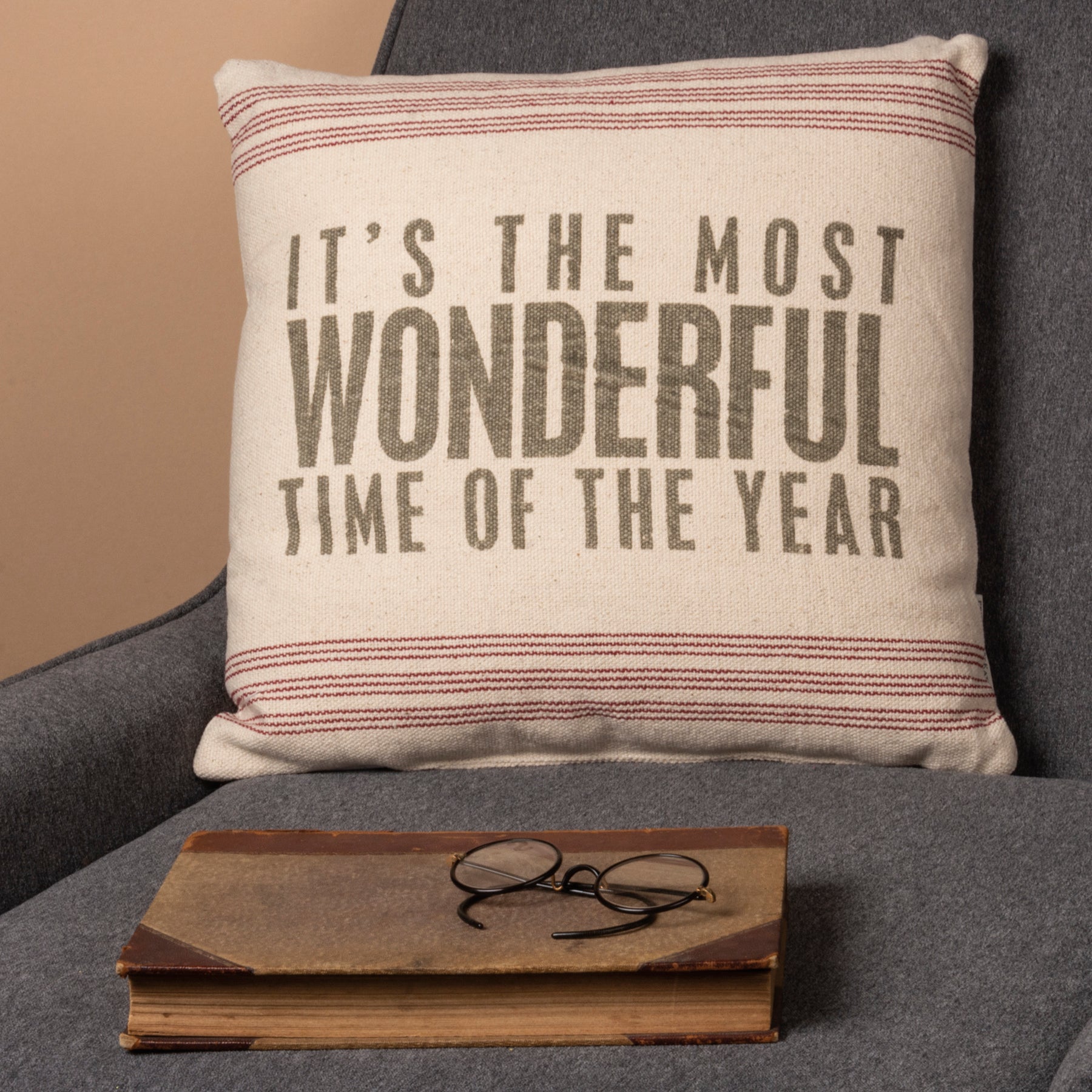 "Most Wonderful Time of The Year" Linen Pillow
