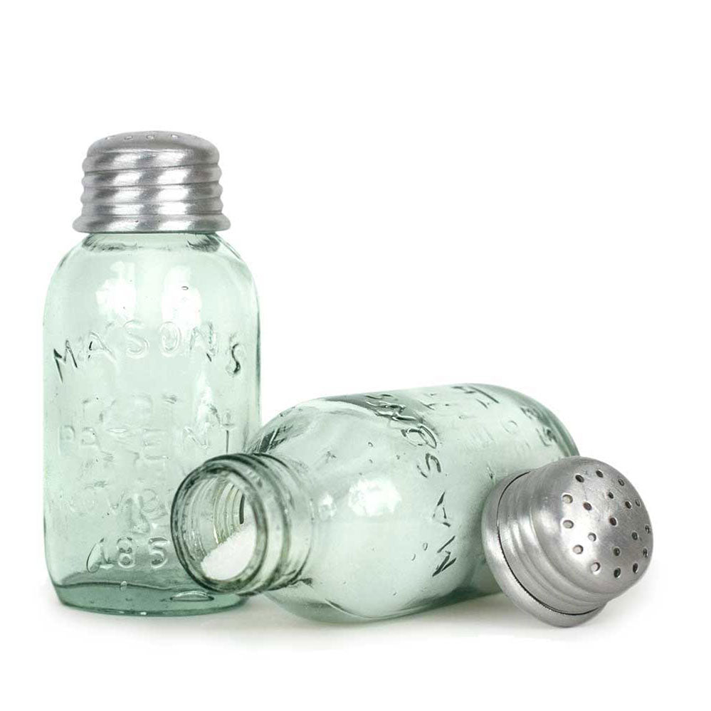 Mini Mason Jar Salt Shakers (S/2)