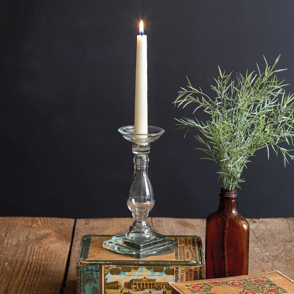 Glass Taper Candle Holder