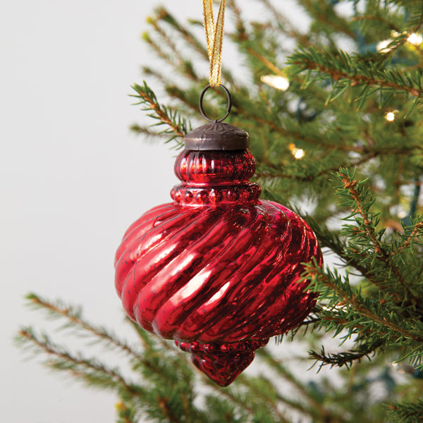 Mercury Glass Teardrop Ornament (S/4)