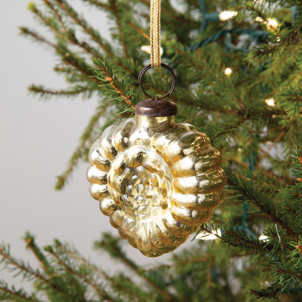Mercury Glass Heart Ornament (S/4)