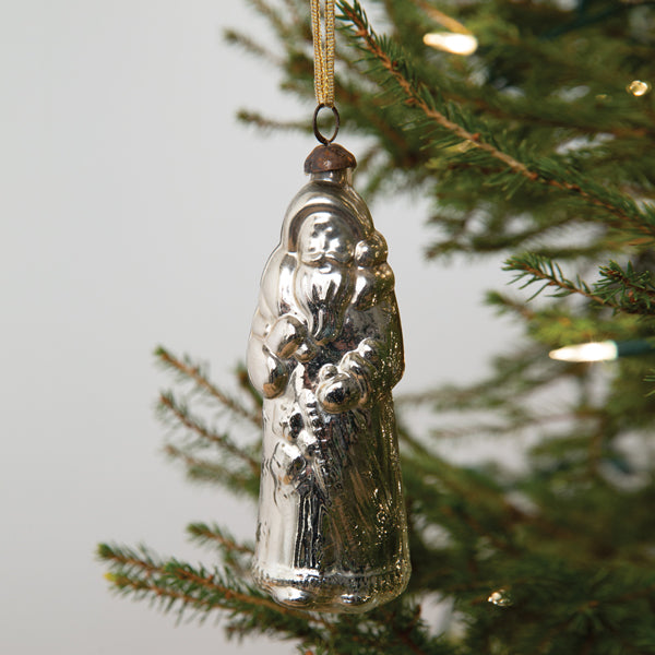 Vintage Santa Mercury Glass Ornament (S/4)