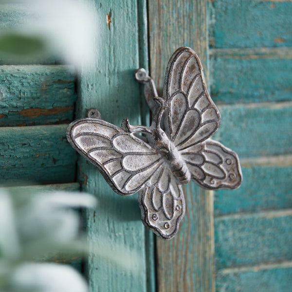 Cast Iron Butterfly Figurine (S/2)