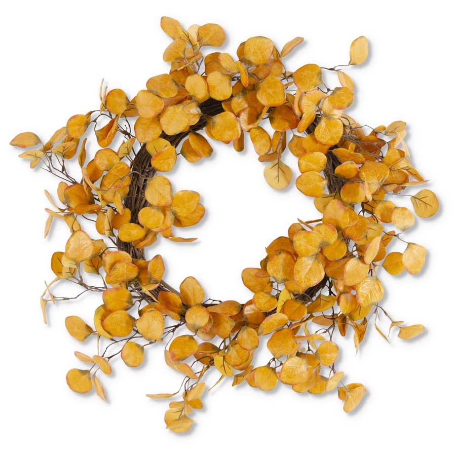 25" Gumdrop Eucalyptus Wreath - Yellow