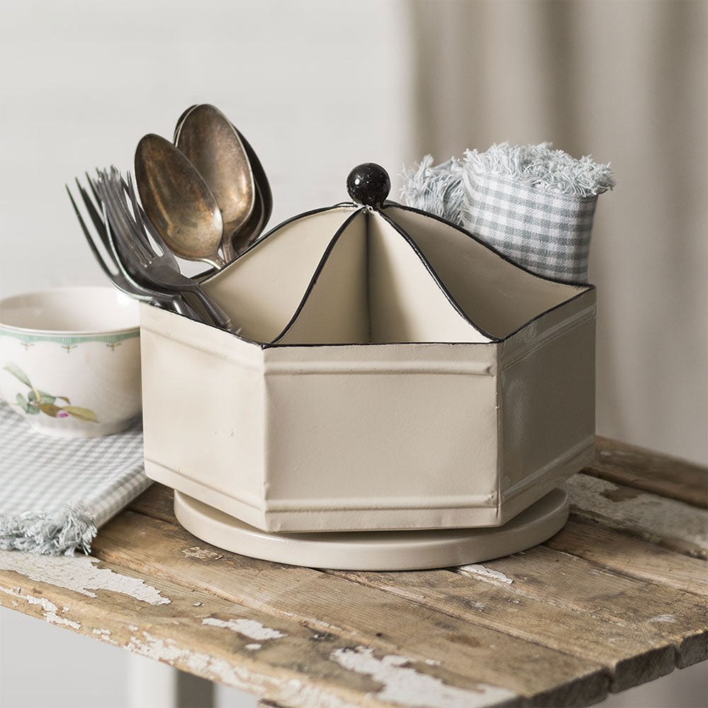 Metal Spinning Organizer with Six Bins