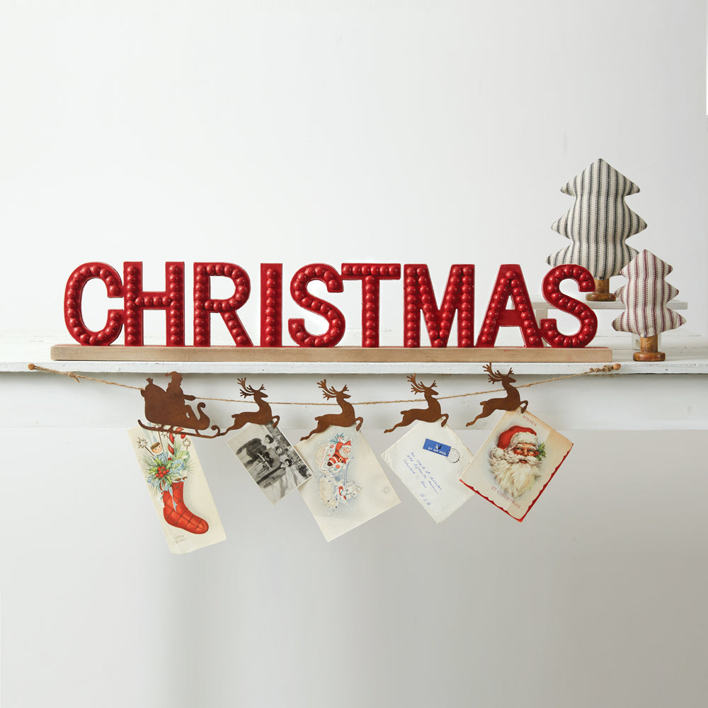 Christmas Hobnail Tabletop Sign