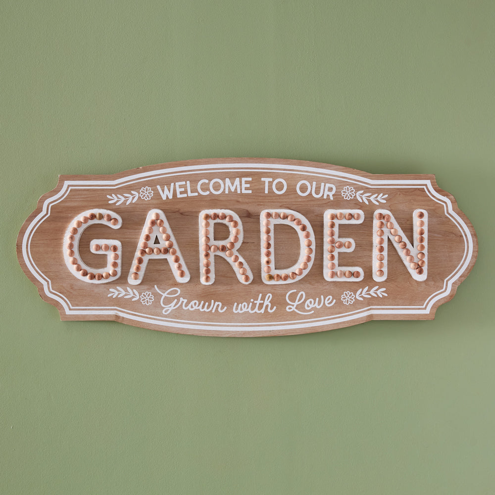 Welcome To Our Garden Wall Art