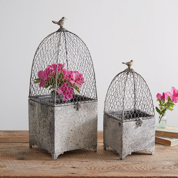 Victorian Wire Cloches (S/2)