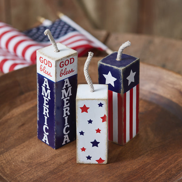 Decorative Firecracker Blocks (S/3)