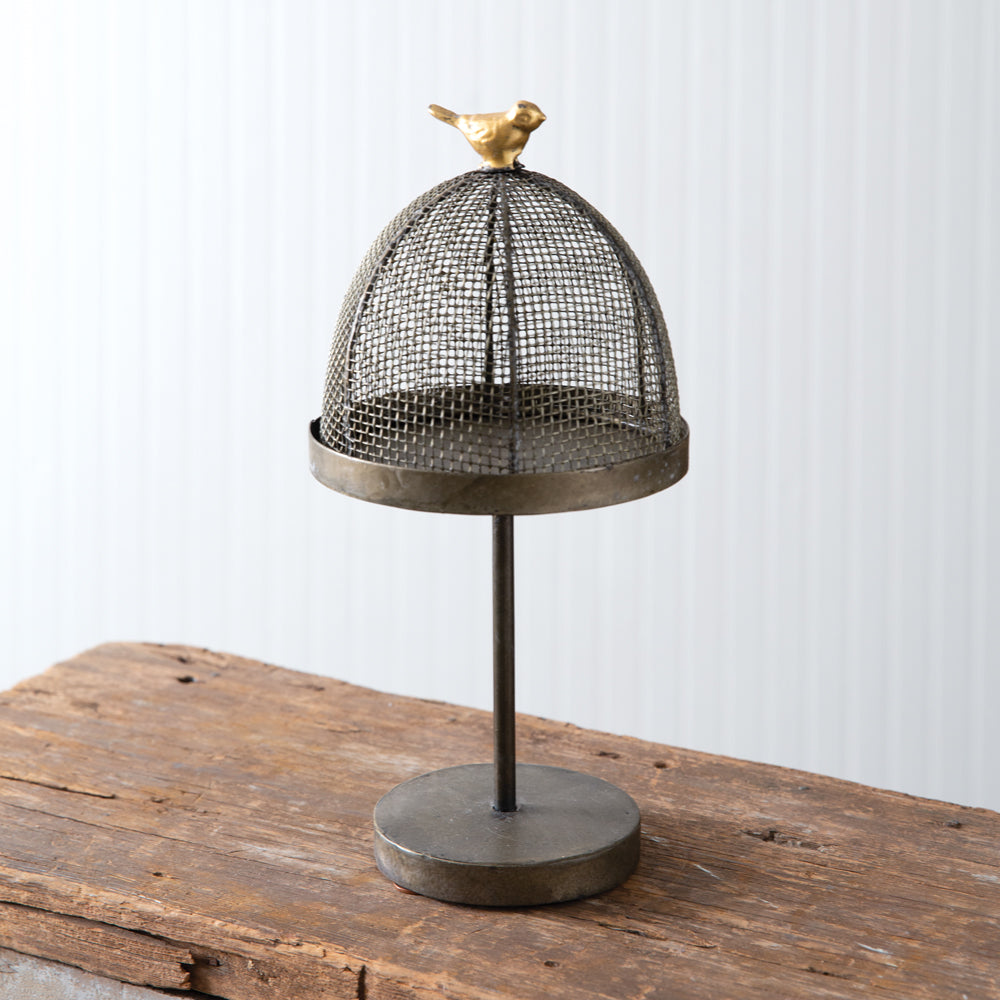 Tabletop Cloche w/ Songbird