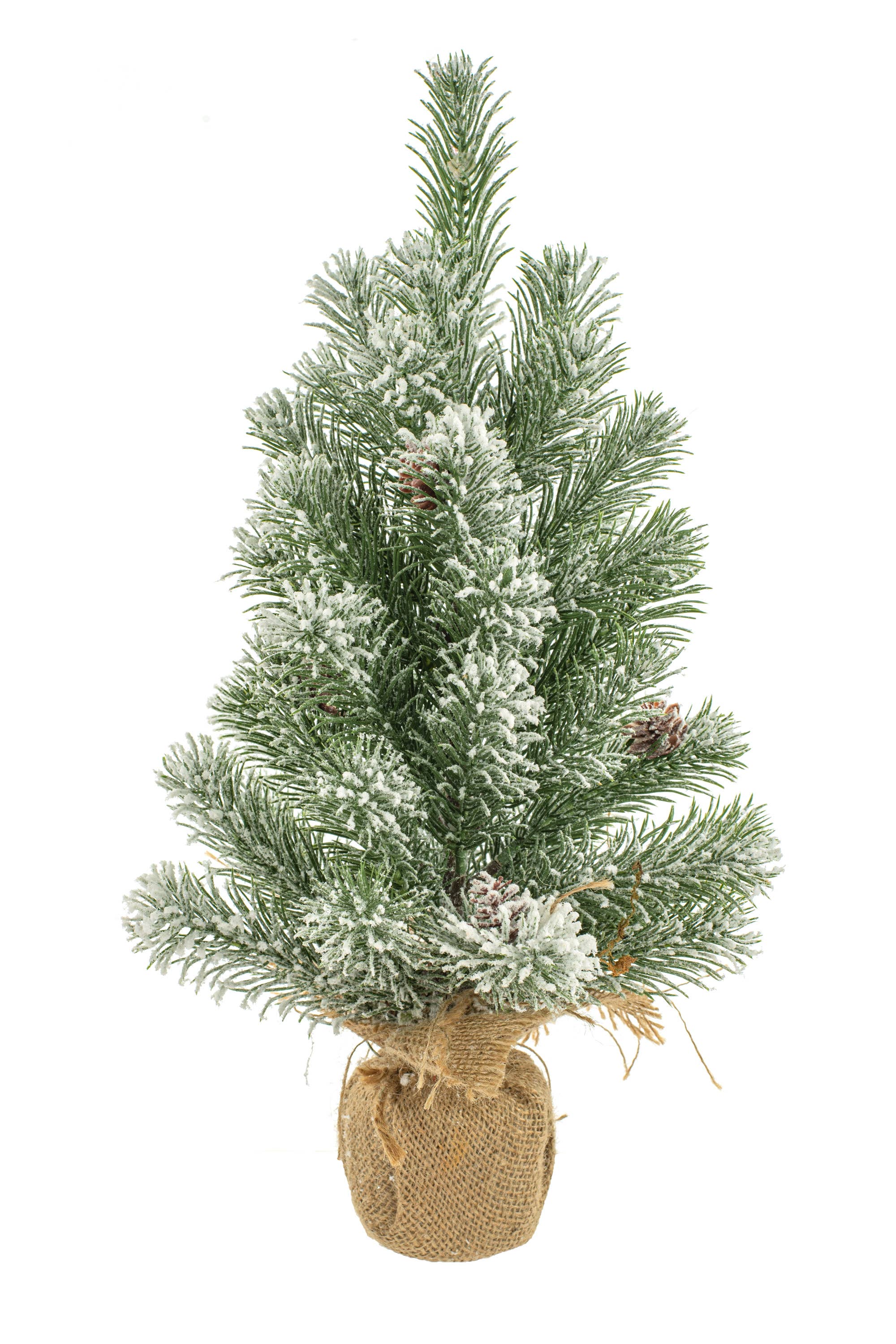 18" Dark Frosted Potted Tree