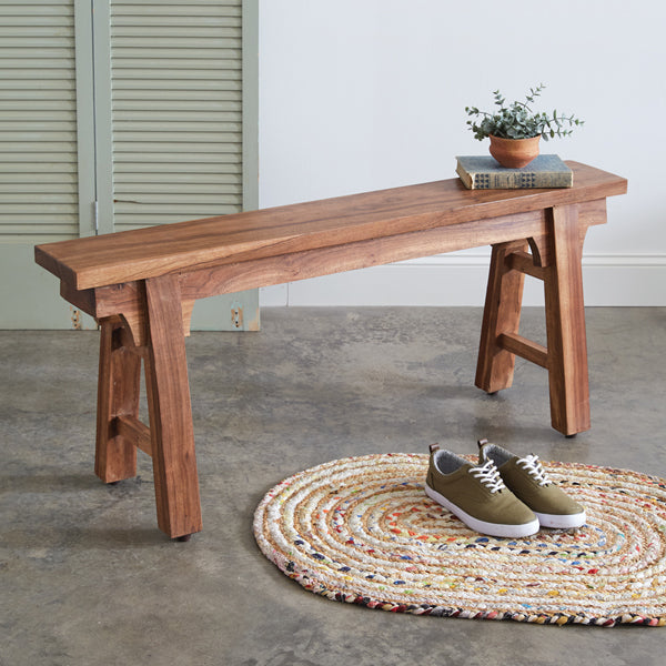 Narrow Wood Bench